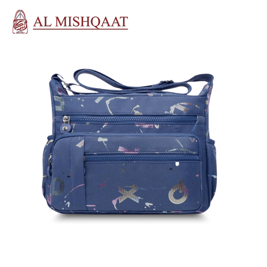 Blue Alphabet Crossbody Bag