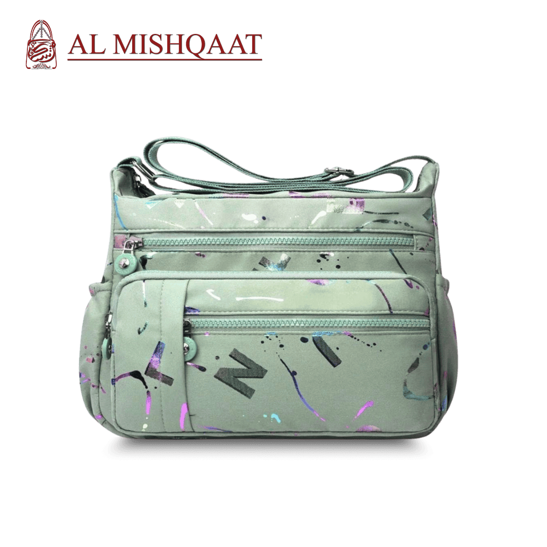 Green Alphabet Crossbody Bag