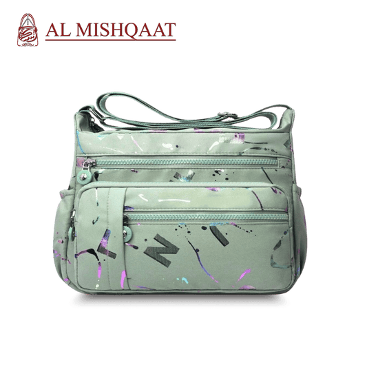 Green Alphabet Crossbody Bag