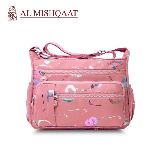 Pink Alphabet Crossbody Bag