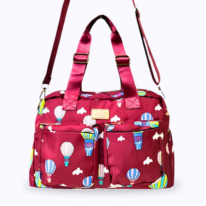 Red Balloon Printed Crossbody bag nylon polyster