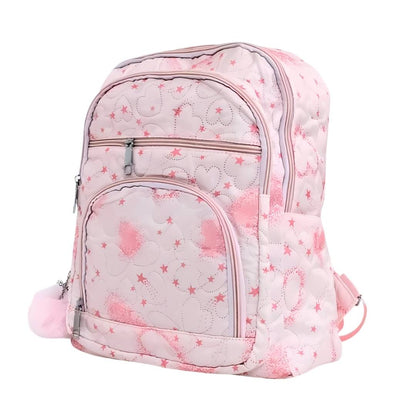 Stylish soft heart backpacks Pink backpacks