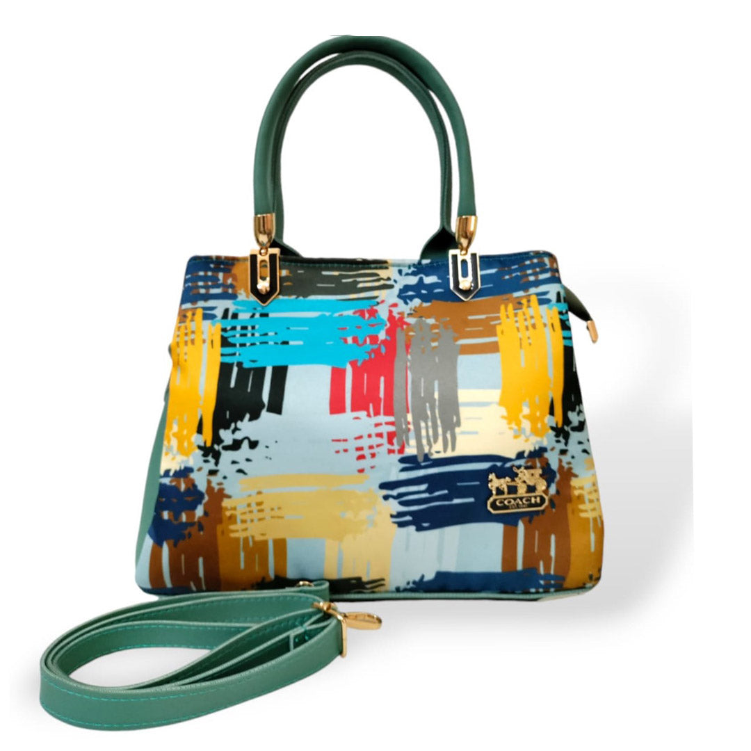 High-End premium printed hand / shoulder bags cyan hand/shoulder bags