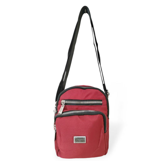 Printed parachute crossbody square bag Red crossbody bags