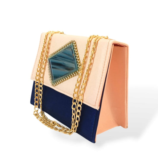 Matte pink mirror clutch bag Pink clutch bags