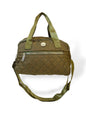 Quilted solid color hand/shoulder bag Green hand/shoulder bags