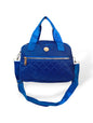 Quilted solid color hand/shoulder bag Blue hand/shoulder bags
