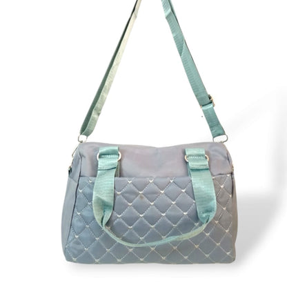 Quilted solid color shoulder/crossbody bag Gray hand/shoulder bags