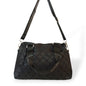 Quilted solid color shoulder/crossbody bag Black hand/shoulder bags
