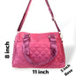 Quilted solid color shoulder/crossbody bag mid pink hand/shoulder bags