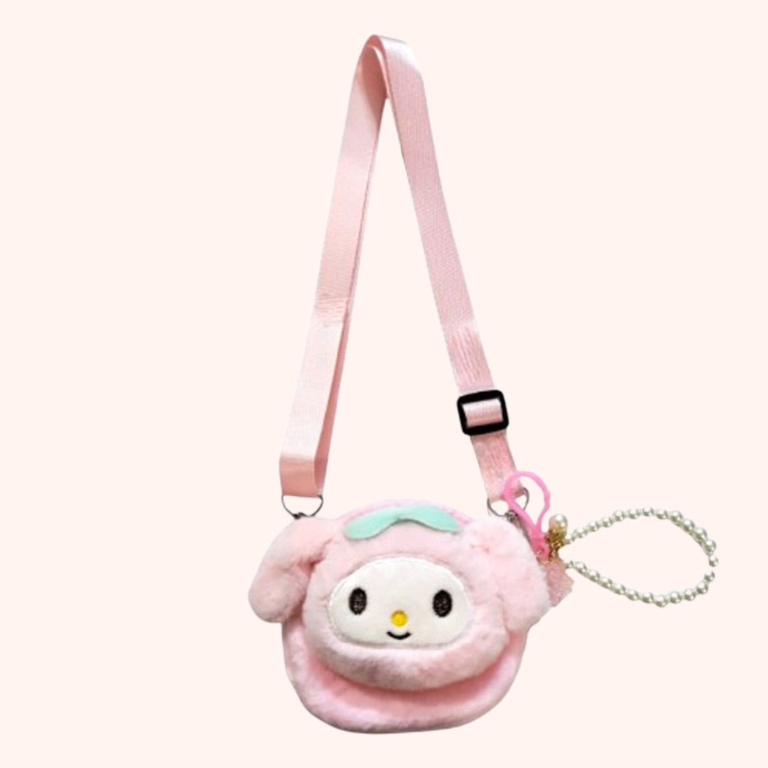 Cute lamb hand / shoulder purse Pink kids purse