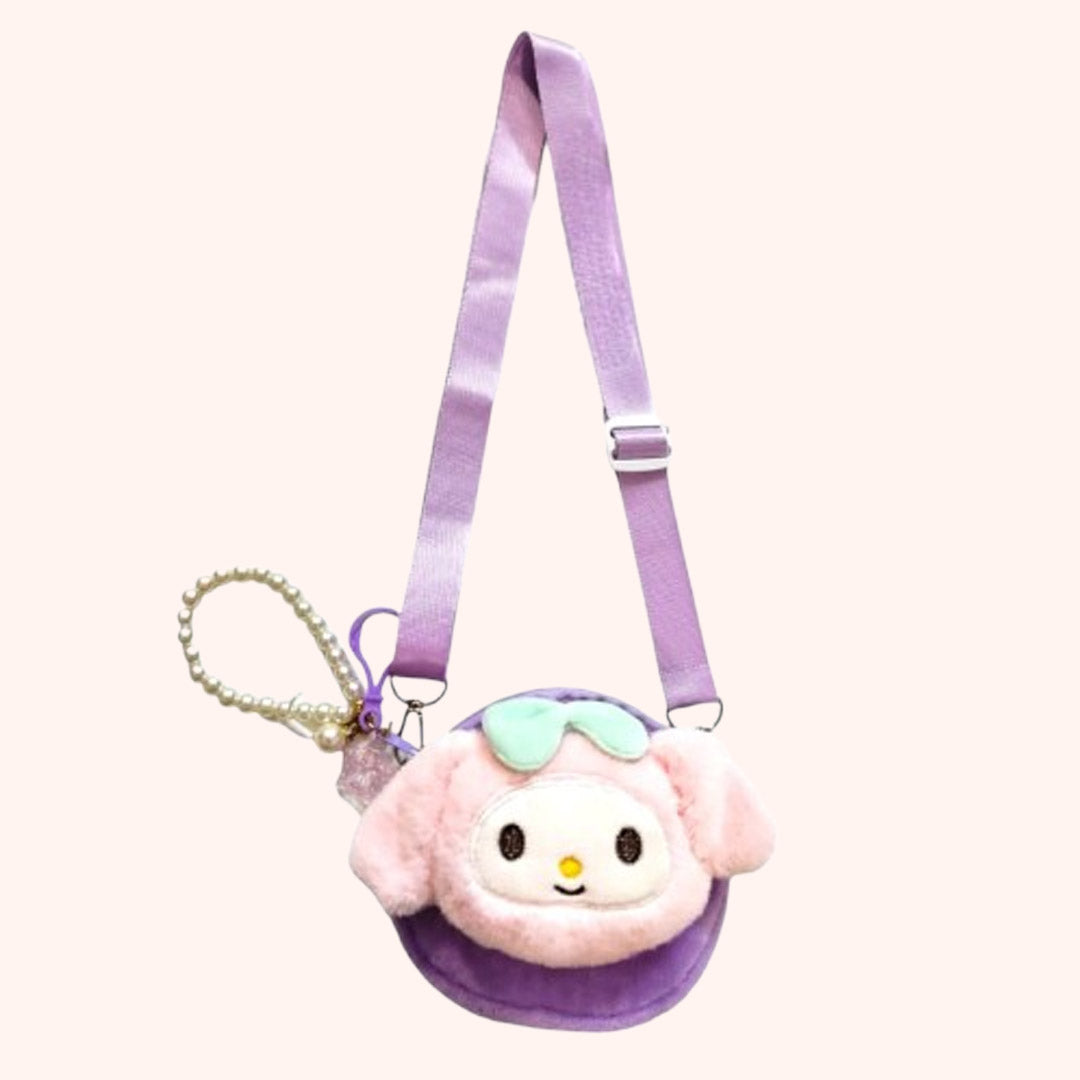 Cute lamb hand / shoulder purse Purple kids purse