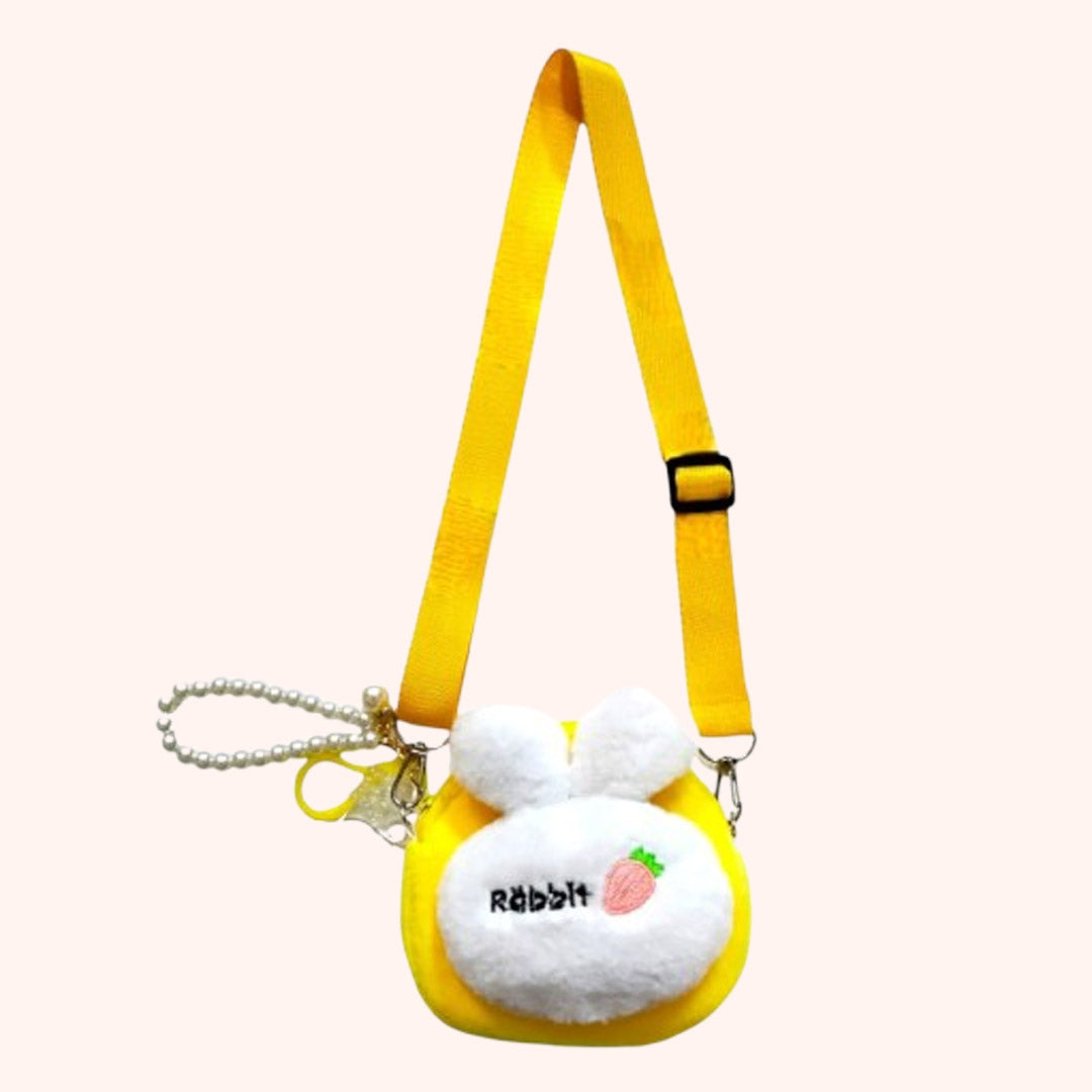 Cute rabbit hand / shoulder purse Yellow kids purse