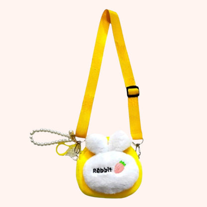 Cute rabbit hand / shoulder purse Yellow kids purse