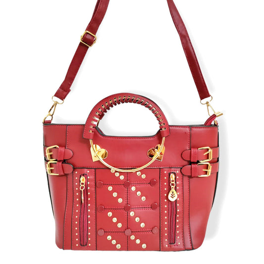 Elegant premium daimond studded hand / shoulder bag mehroon hand/shoulder bags