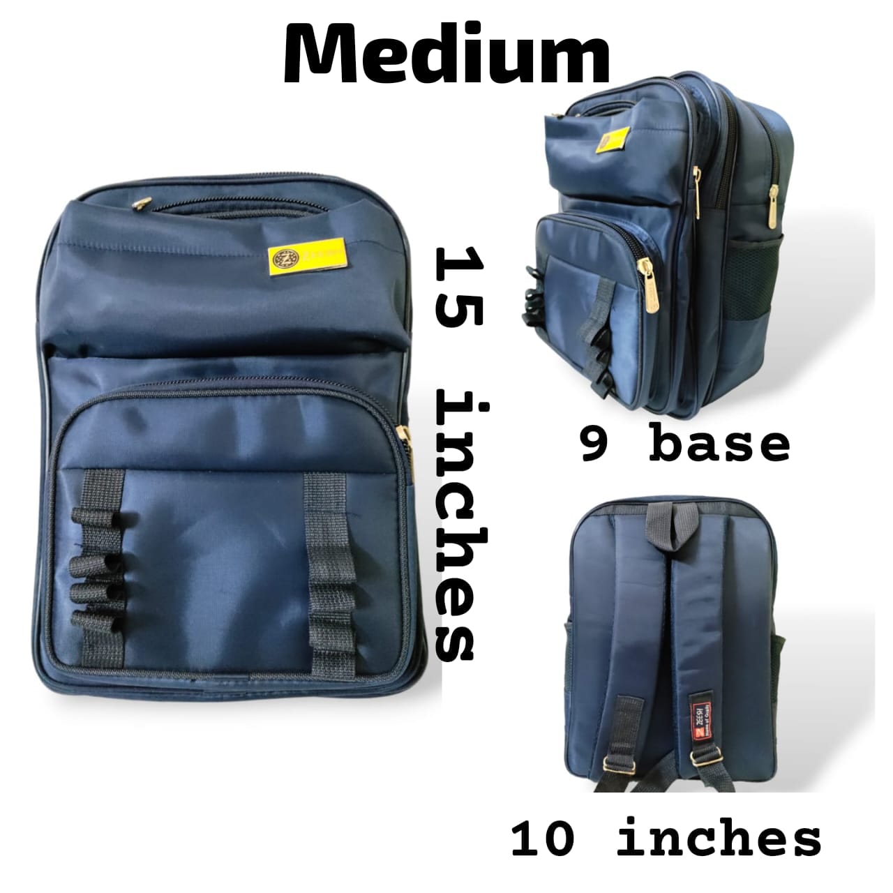 Vibrant dark Blue - backpack Medium 15 inches backpacks
