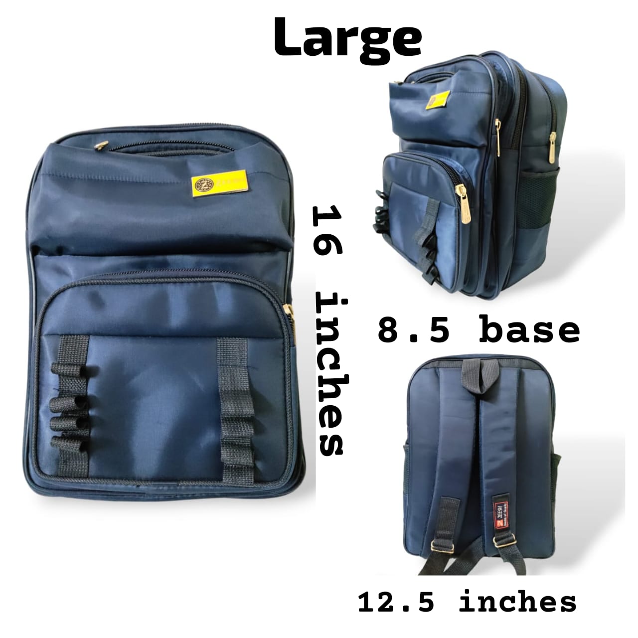 Vibrant dark Blue - backpack Large 16 inches backpacks