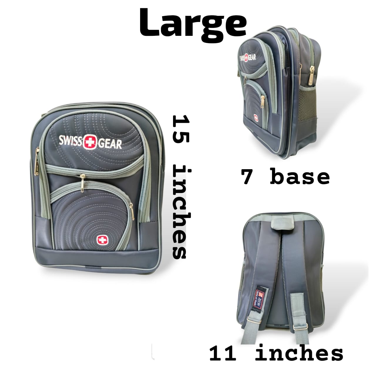Kids Grey - backpack Large 15 inches backpacks