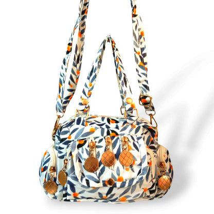 Small premium printed shoulder bags White hand/ shoulder/ crossbody bags