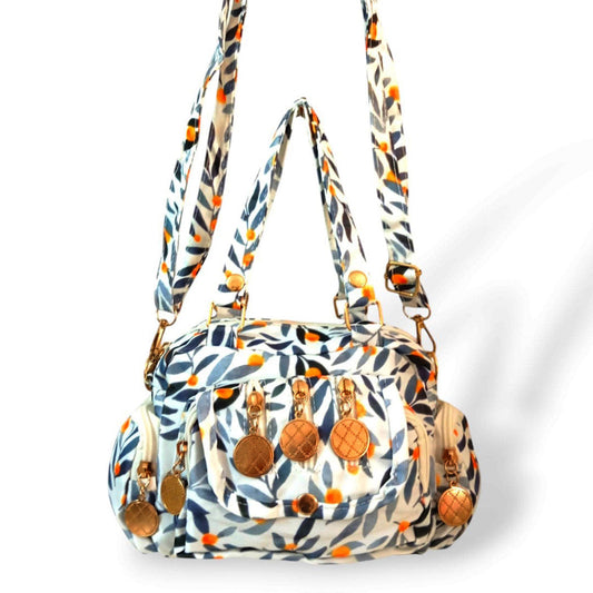 Small premium printed shoulder bags White hand/ shoulder/ crossbody bags