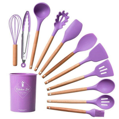 12pcs silicone utensils set kitchen accessories