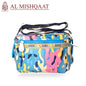 Blue splash triple zipper bag shoulder bag / crossbody bag