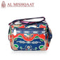Blue pirate triple zipper bag shoulder bag / crossbody bag