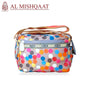 Multicolor dotted triple zipper bag shoulder bag / crossbody bag