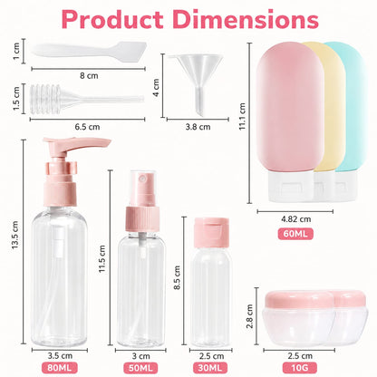 11 PCS Travel Bottle Set