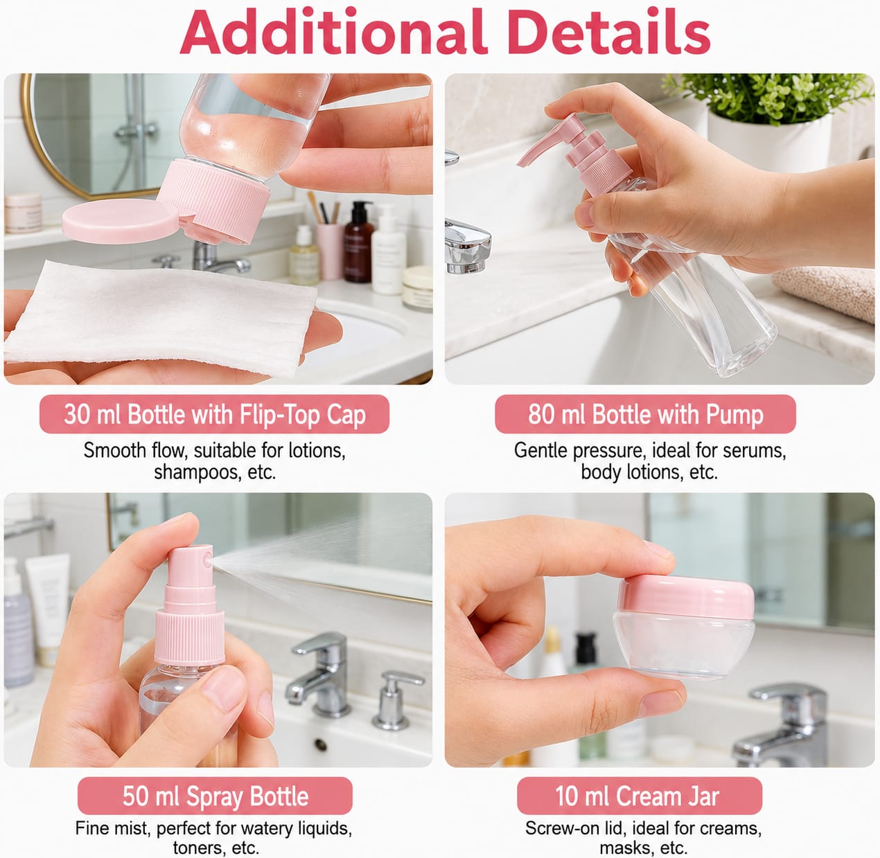 11 PCS Travel Bottle Set