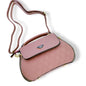 Imported artificial leather satchel bag pink satchel bag
