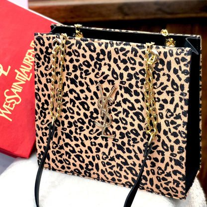 Printed square shoulder bags Bronze shoulder bags