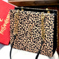 Printed square shoulder bags Bronze shoulder bags