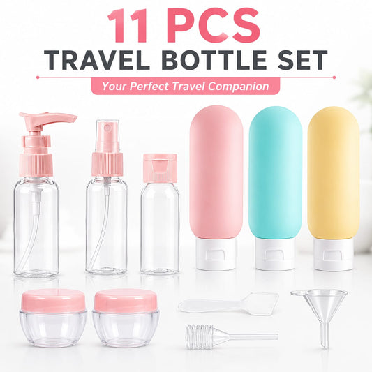 11 PCS Travel Cosmetic Bottle Set