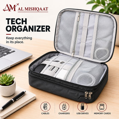 2 Layer Travel Gadgets And Cables Organizer