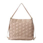 Quilted 3ways tote/backpack for women Beige tote bag/handbag/shoulderbag/backpack