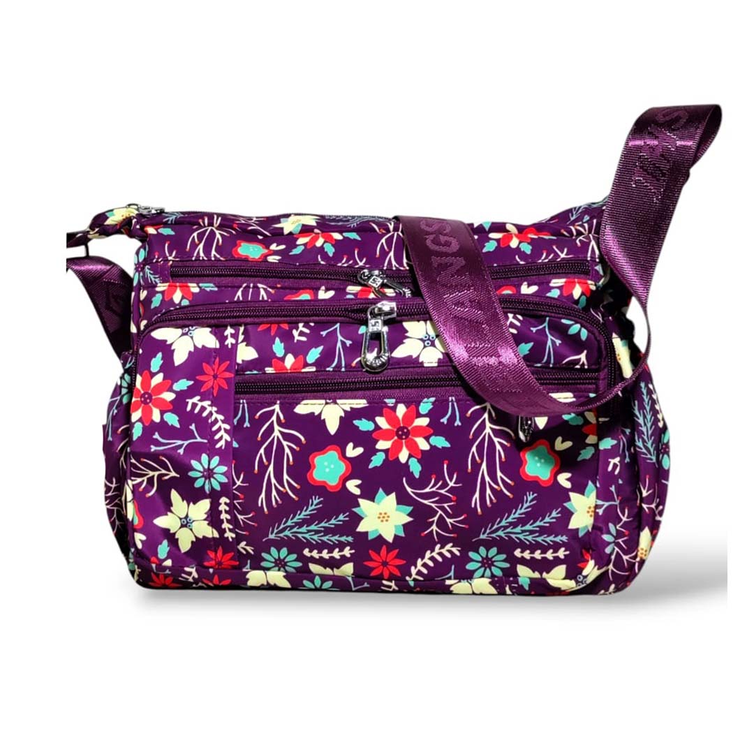 Elite floral large crossbody bags Purple crossbody bags / shoulder bag