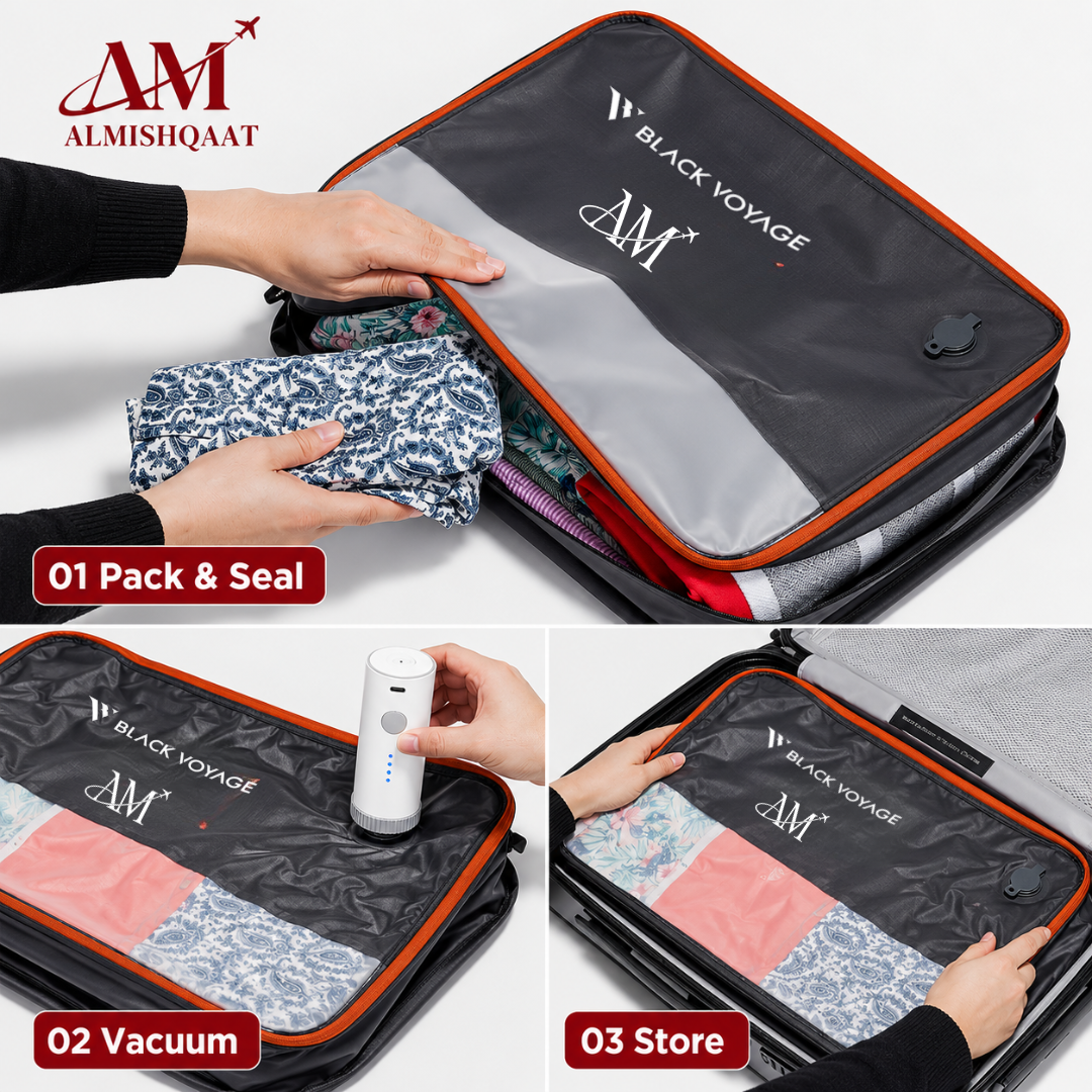 Large Nylon Travel Compression Bags with Free Cordless Pump
