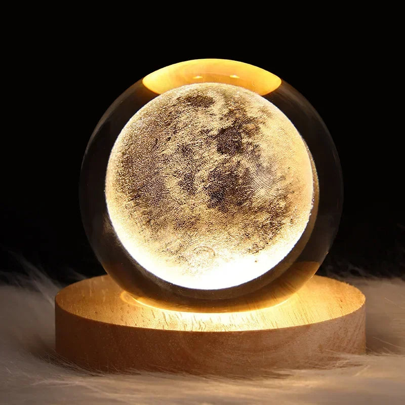 Glowing crystal moonlight lamp Moon decor