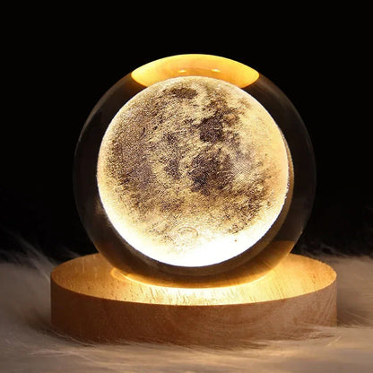 Glowing crystal moonlight lamp Moon decor