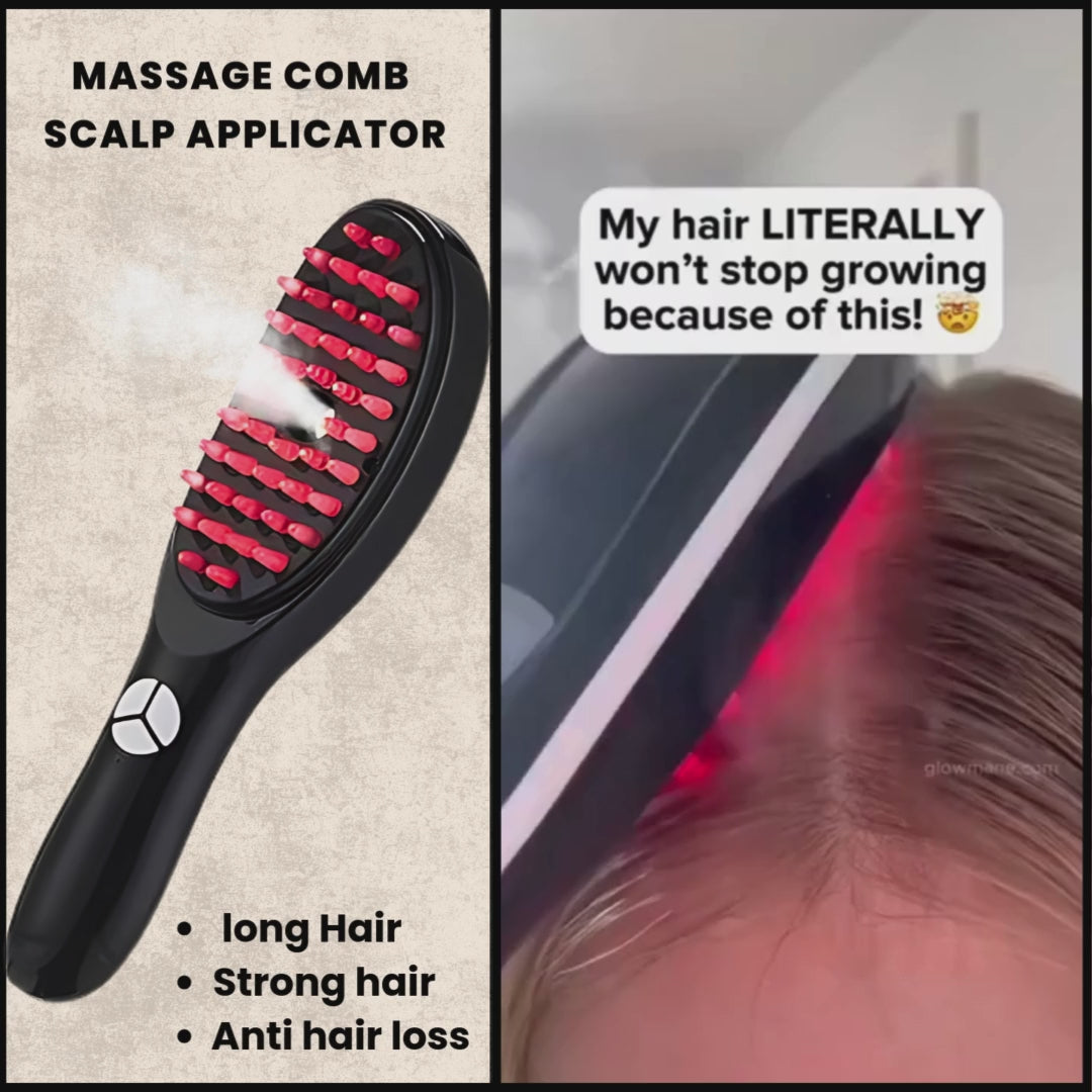 Massage comb head scalp applicator massager