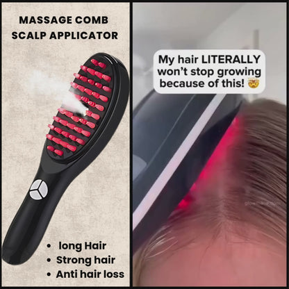 Massage comb head scalp applicator massager